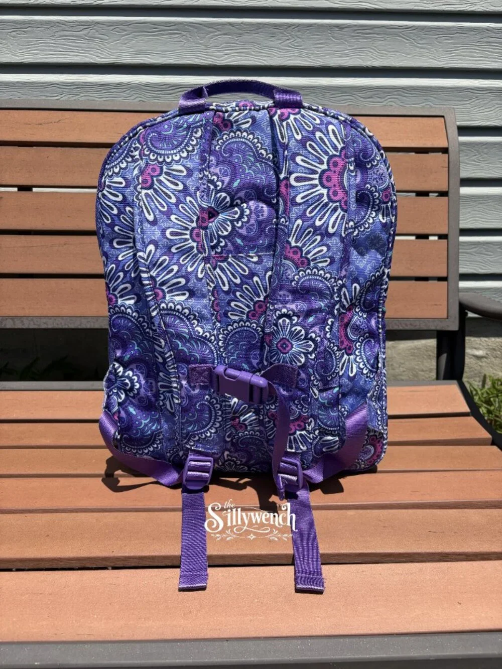 Vera Bradley Purple Medallion Paisley Grand Backpack in Lighten Up